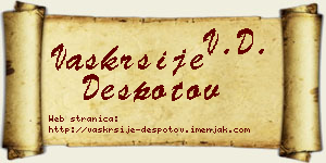 Vaskrsije Despotov vizit kartica
